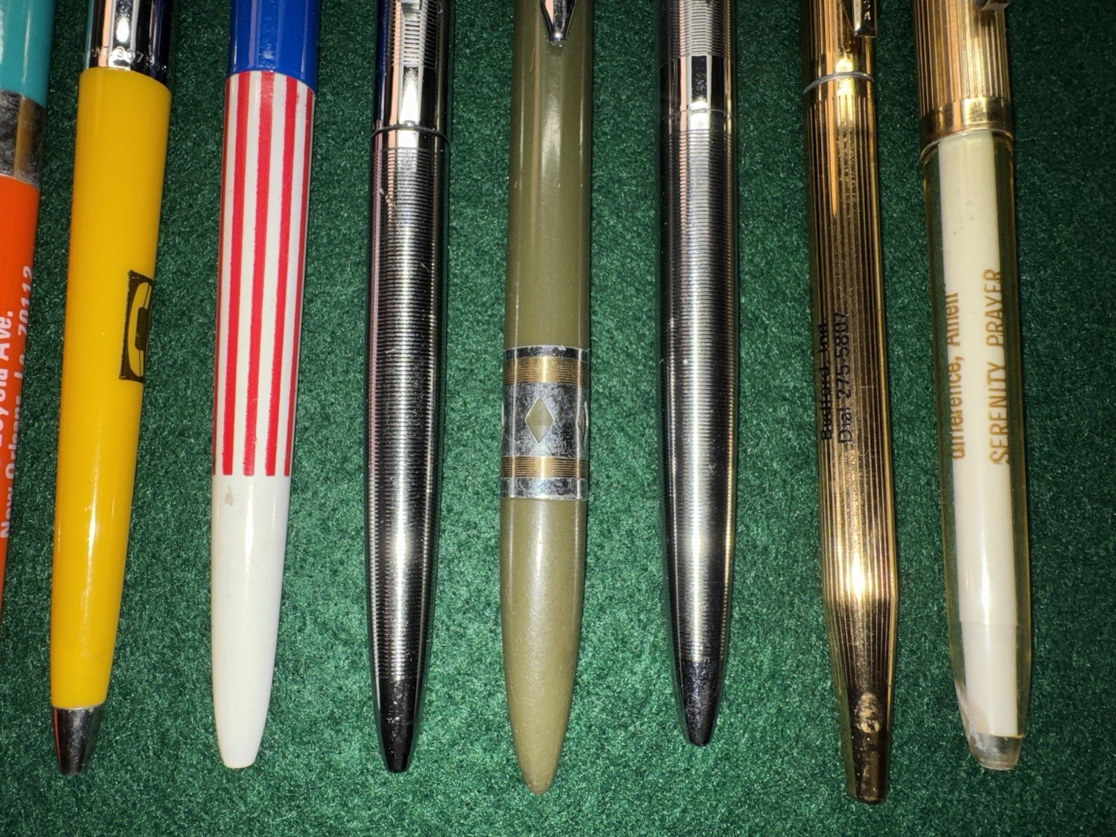 Lot Of 8 Ballpoint Pens & 1 Mechanical Pencil, Ritepoint Wearever Mighty Magnet