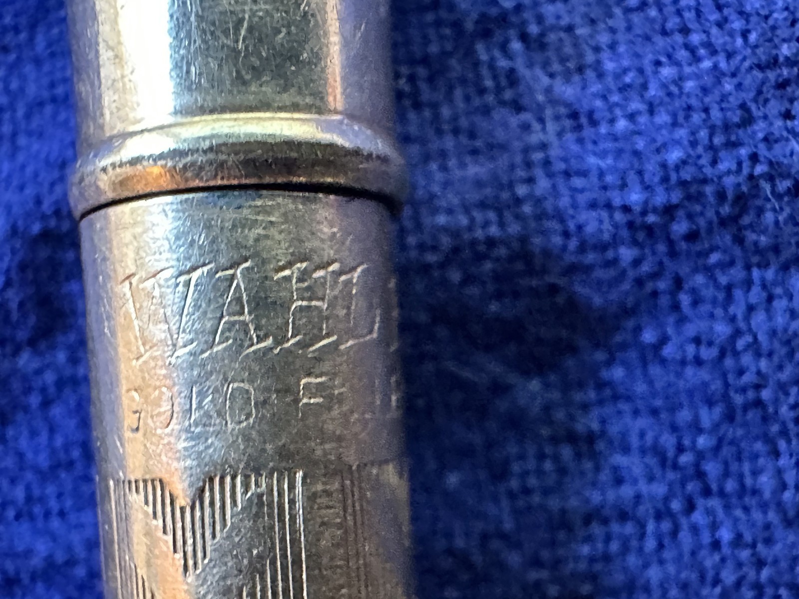 Wahl Eversharp 1920s Vintage Mechanical Pencil Necklace Gold Filled Chevron