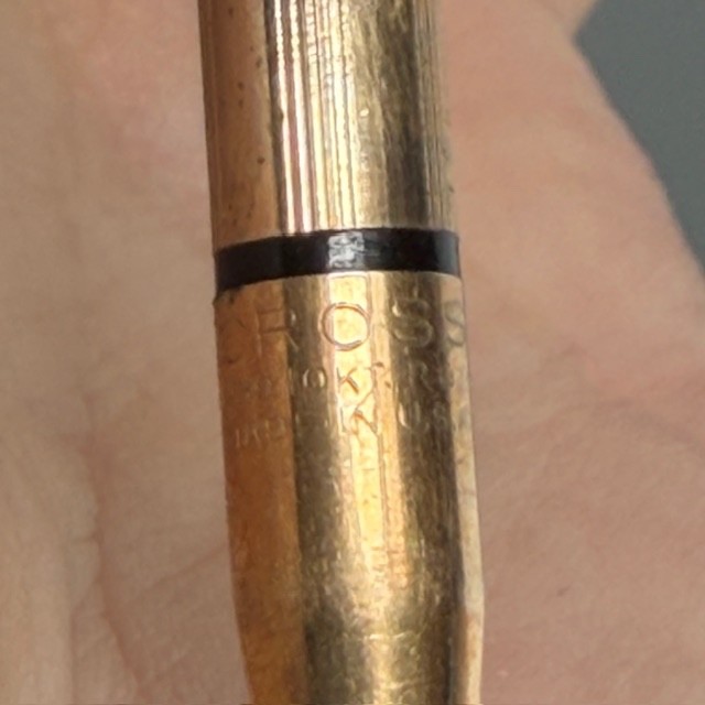 Vintage Ballou & Boss Retractable Pencil Brooch Pin Cross Mechanical Pencil Gold