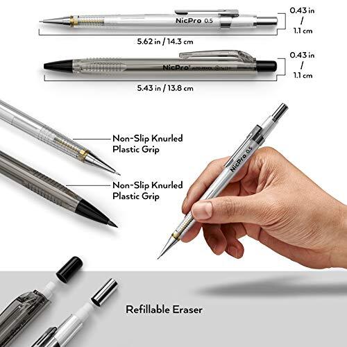 6 PCS Art Mechanical Pencils Set with Case, Drafting Pencil 0.3 & 0.5 & 0.7 &