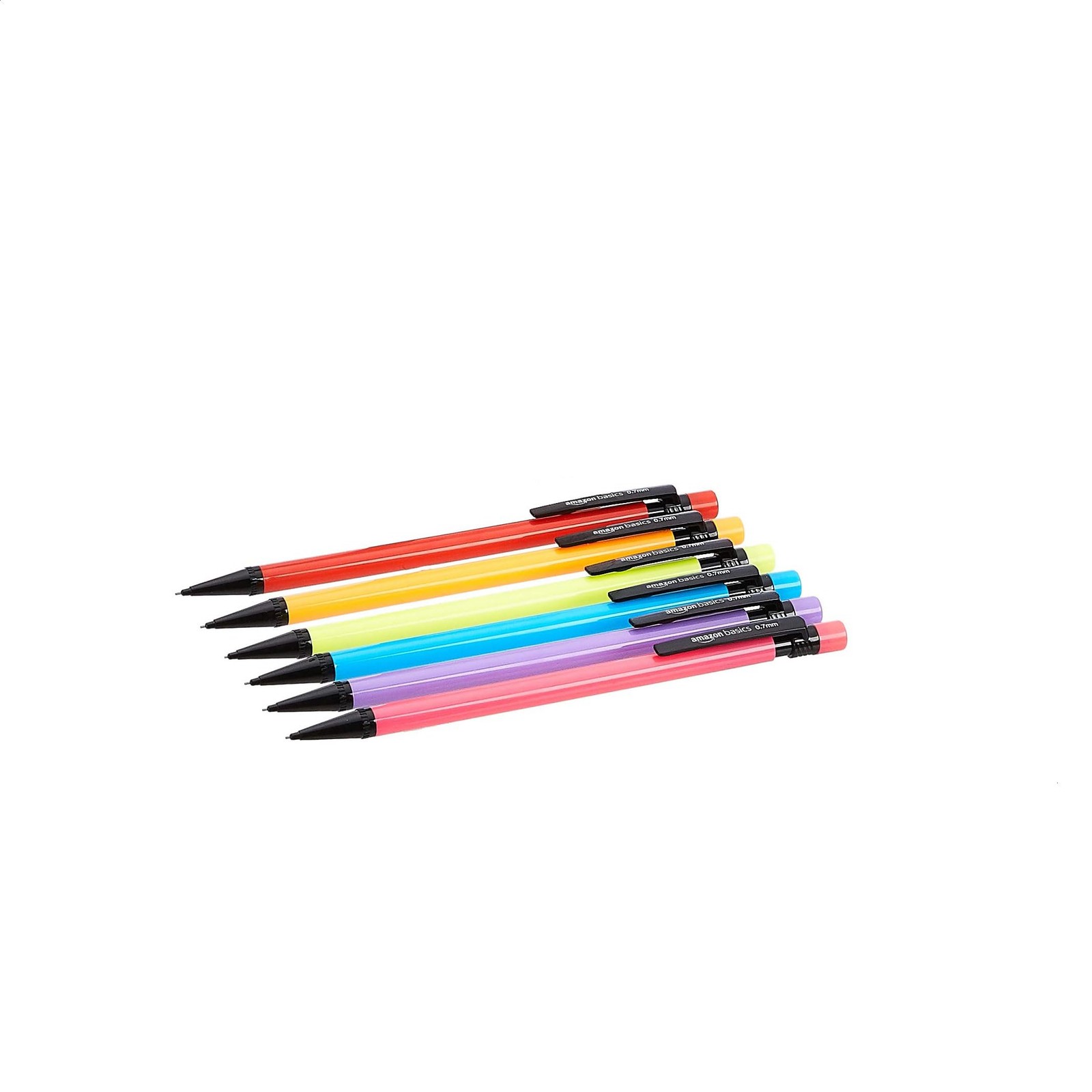 Amazon Basics Mechanical Pencils 0.7mm for 24 Count (Pack of 1), multicolor