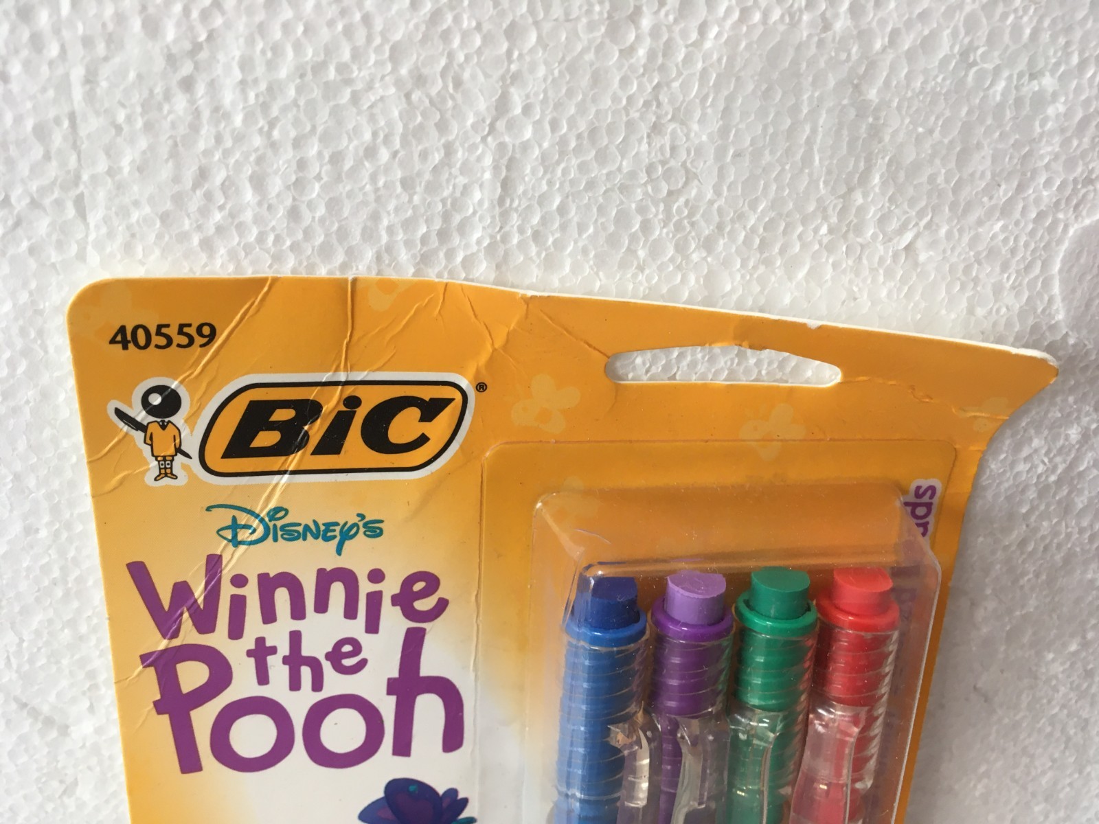 Bic Winnie The Pooh Colored Mechanical Pencils Flaws on Package 4, 0.7mm READ