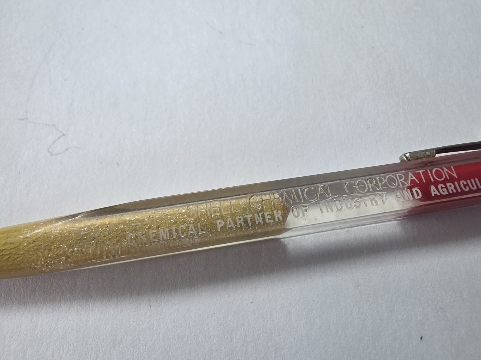 Vintage Lucite Mechanical Pencil Shell Chemical Corporation