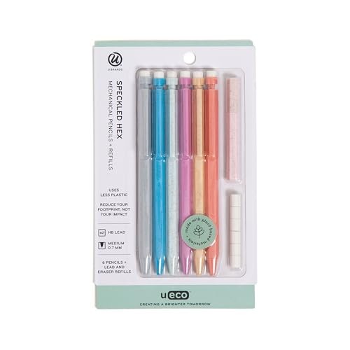 U-Eco Recycled Mechanical Pencil Set, Bulk Mechanical 1 Count (Pack of 6)
