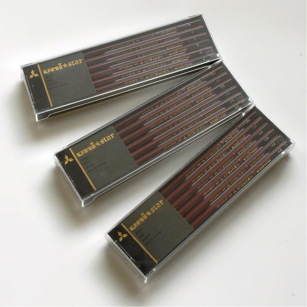 Mitsubishi Pencil Pencil Unistar Hexagonal Standard 2B Dozen (12 Pieces) (Japan