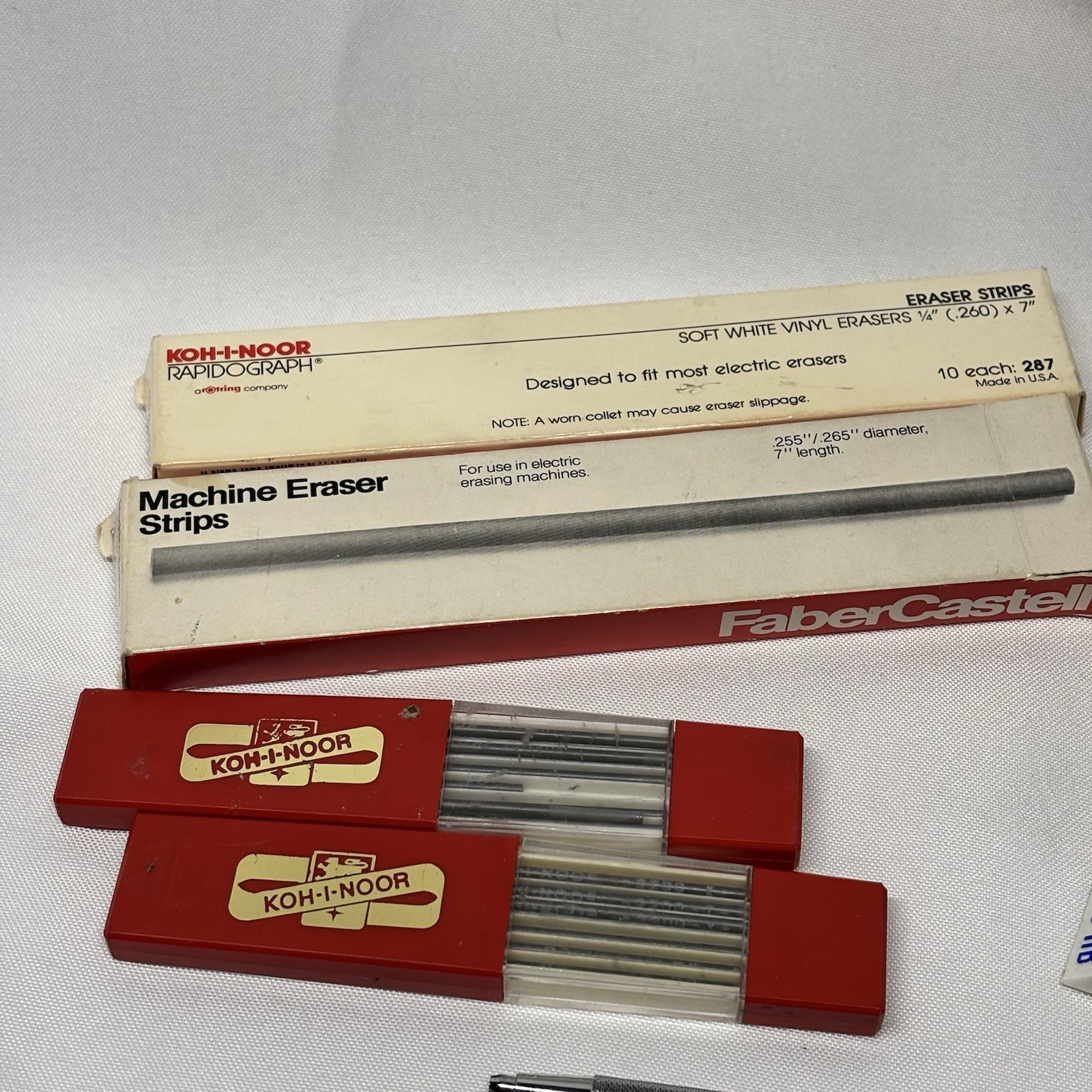 Vintage Drafting Supply Lot Sterling Slide Rule Berol Turquoise Lead Holder Mars