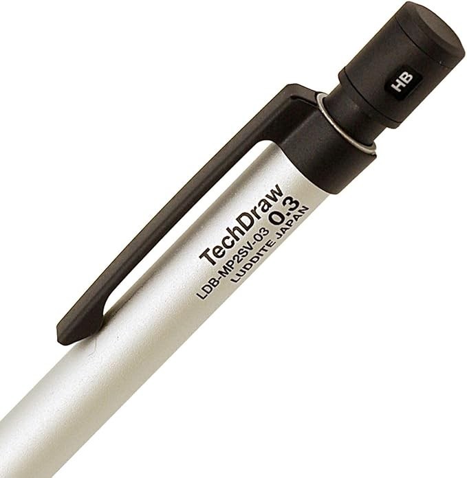 Luddite TechDraw2 0.3mm Mechanical Drafting Pencil Sliver LDB-MP2SV-03