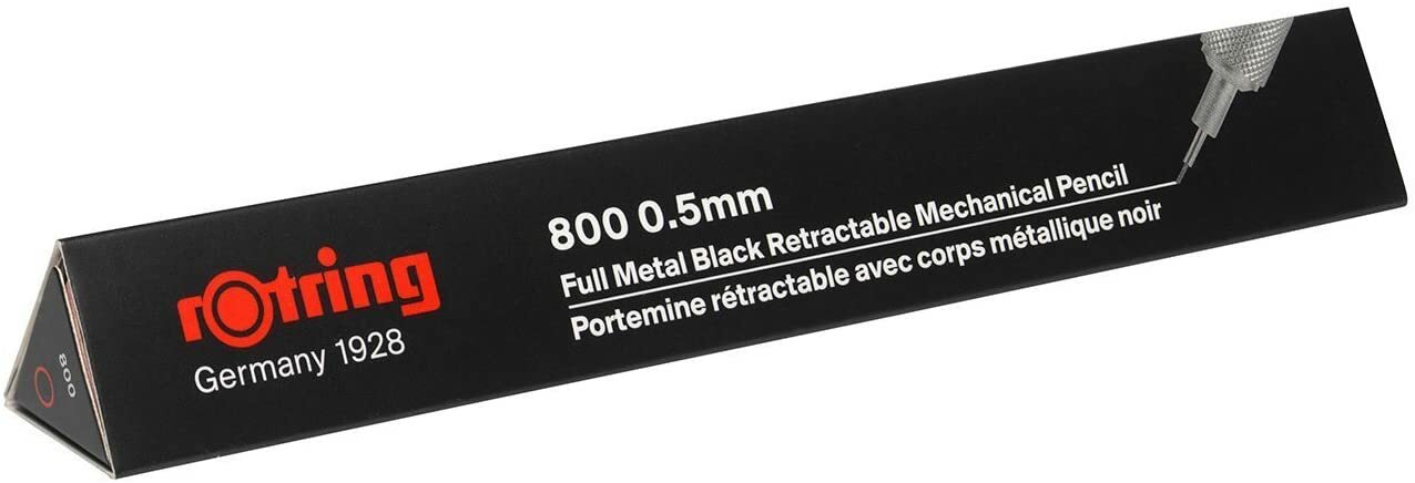 rOtring 800 Retractable Mechanical Pencil, 0.5 mm, Black Barrel (1904447)