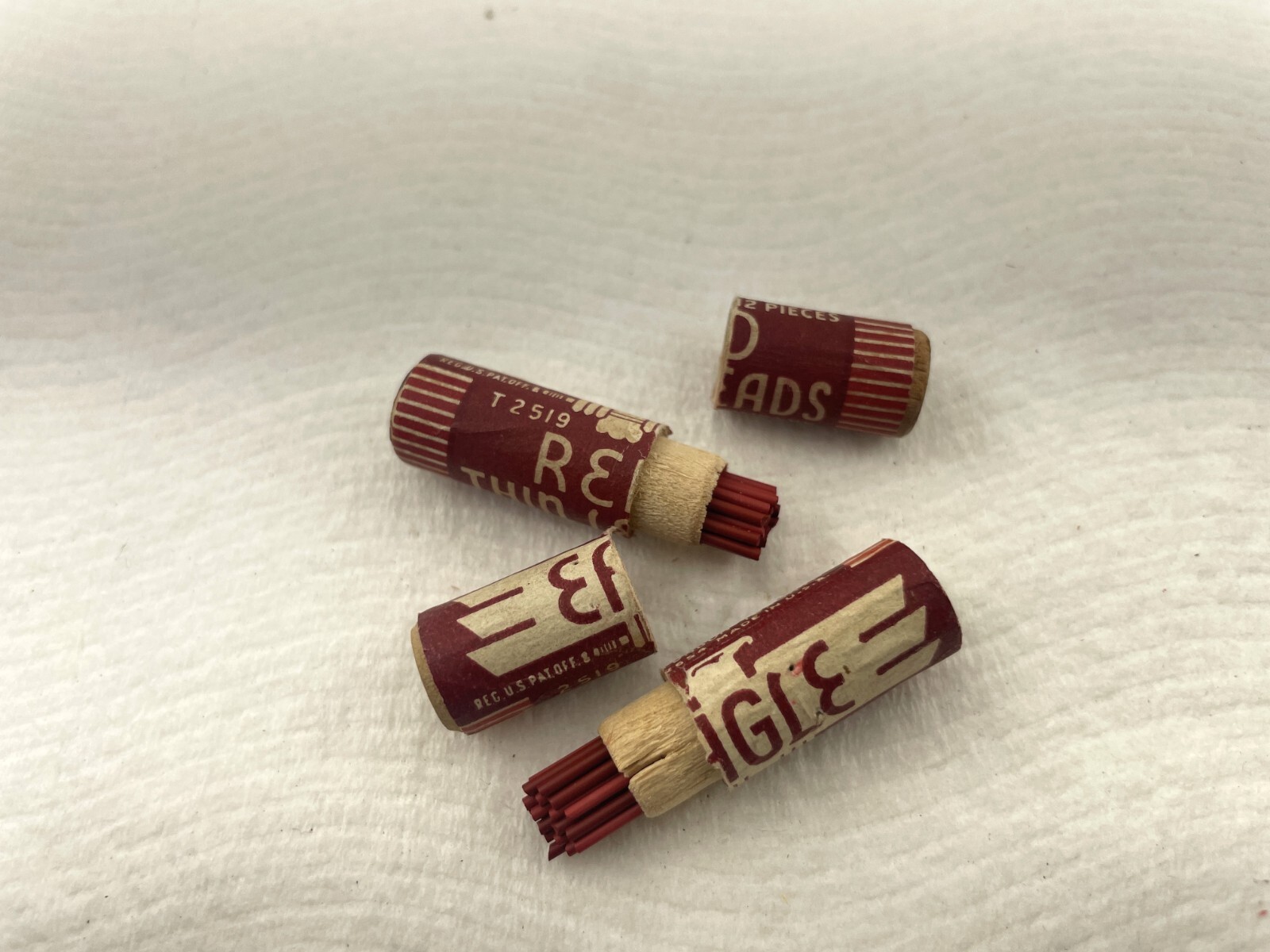 Vintage EAGLE Mech. Pencil Leads ~ RED ~ 12ea – 0.046 / 1.18mm ~ $5 ship/+Free