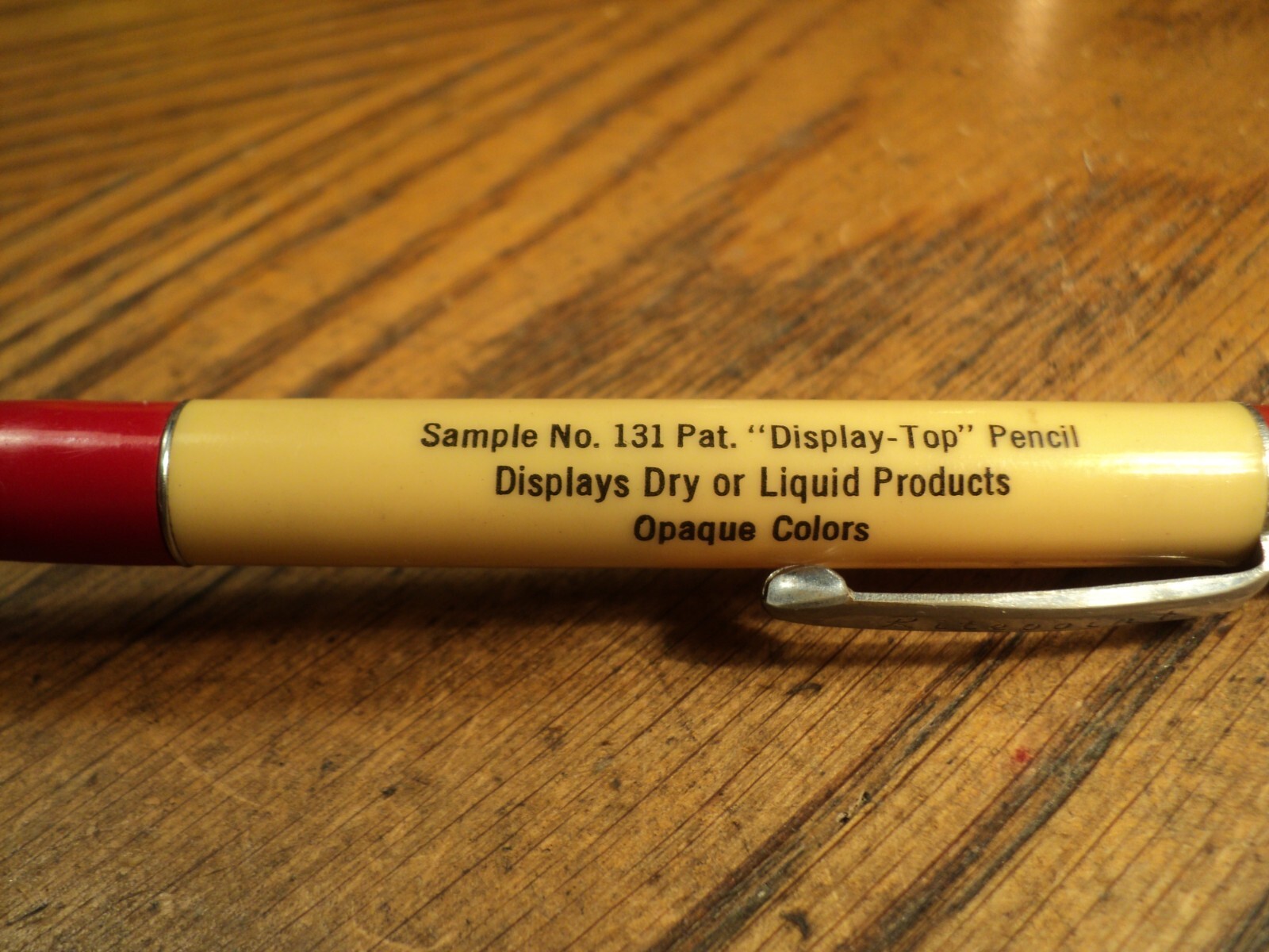 Vintage Ritepoint Mechanical Pencil Sample 131 “Display Top” 5-7/8″ Oil Cap