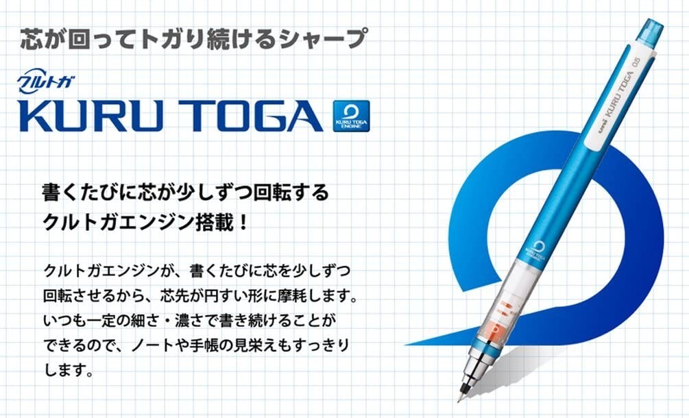 5 Sets Mitsubishi Pencil Kurutoga Standard Mechanical Pencil 0.7 Blue M74501P.33