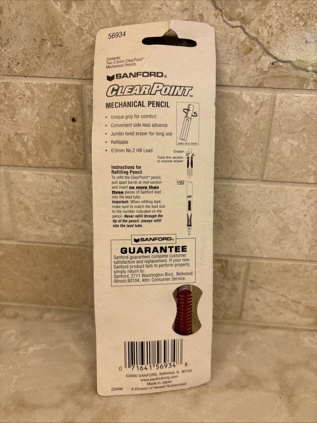 Sanford Clearpoint Mechanical Pencil .5mm No. 2 Lead (Pack of 2) Ships Today