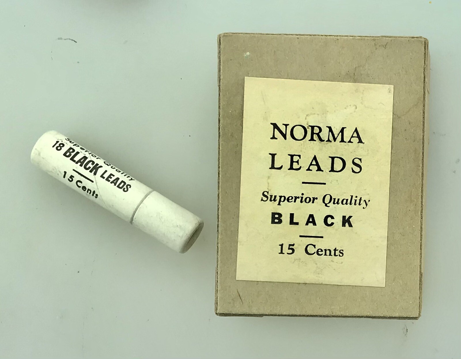Cardboard Tube w 18 Black Norma Mechanical Pencil Leads New Stock 1 1/2” 1.1 mm