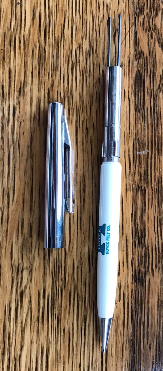 Vtg Huyck Felt Co. Mechanical Pencil Advertising WOW!