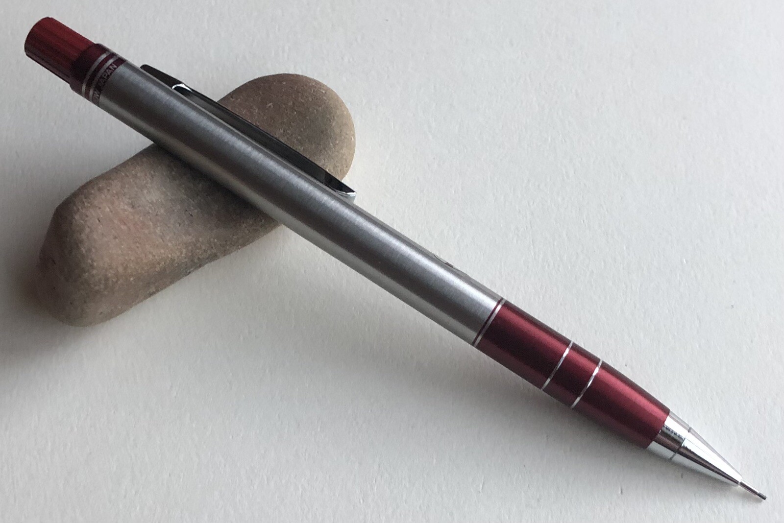 Vintage TOMBOW 500 Mechanical Pencil .5mm Lead Sticker NOS Red Silver M21 Japan