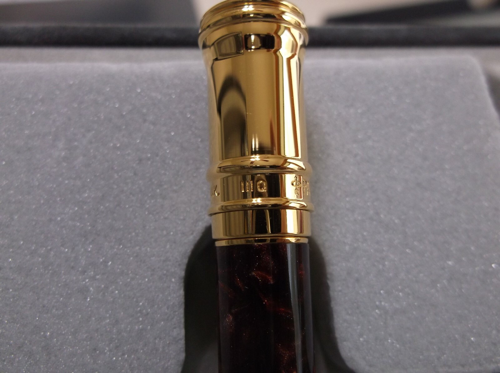 PARKER DUOFOLD MARBLED MAROON & GOLD 0.9 mm PENCIL / NEW IN BOX / MADE IN UK