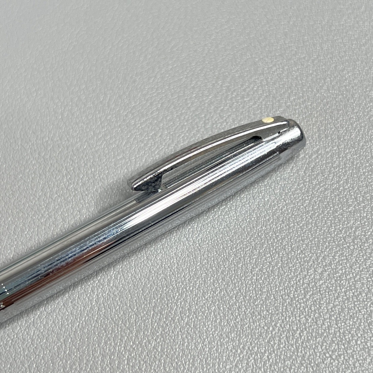 Vintage Sheaffer White Dot Fluted Chrome Mechanical Pencil Made in USA 1970s 80s