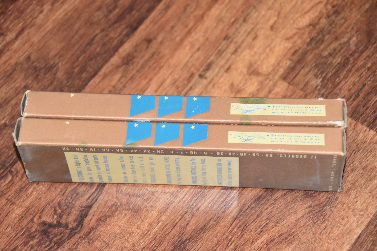 2 box Vintage EAGLE Turquoise Drawing 22 Pencils Electronic Graphite H Lead