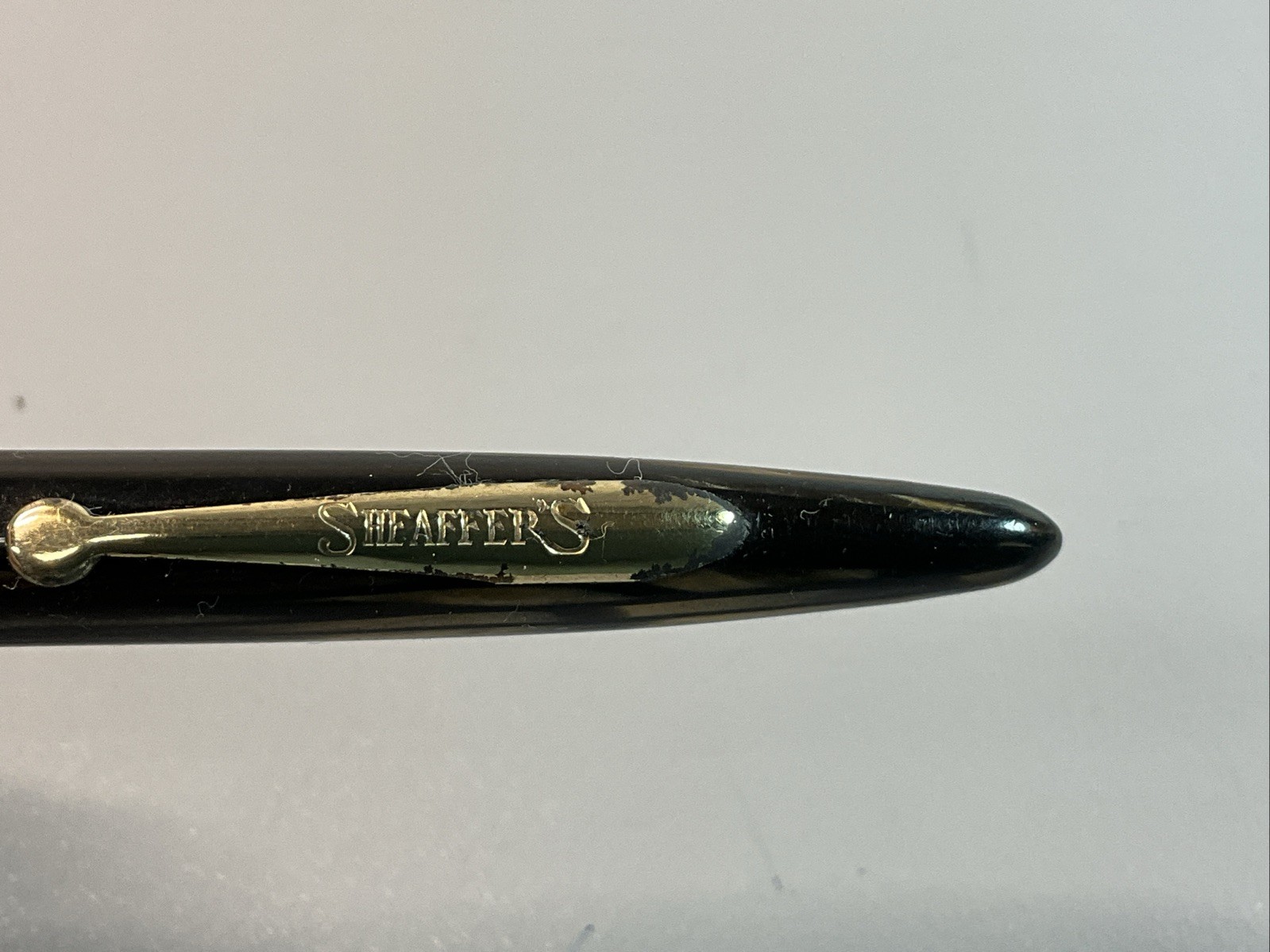 VINTAGE 1930’S SHEAFFER BALANCE MECHANICAL PENCIL GOLDEN BROWN CELLULOID (S1198)