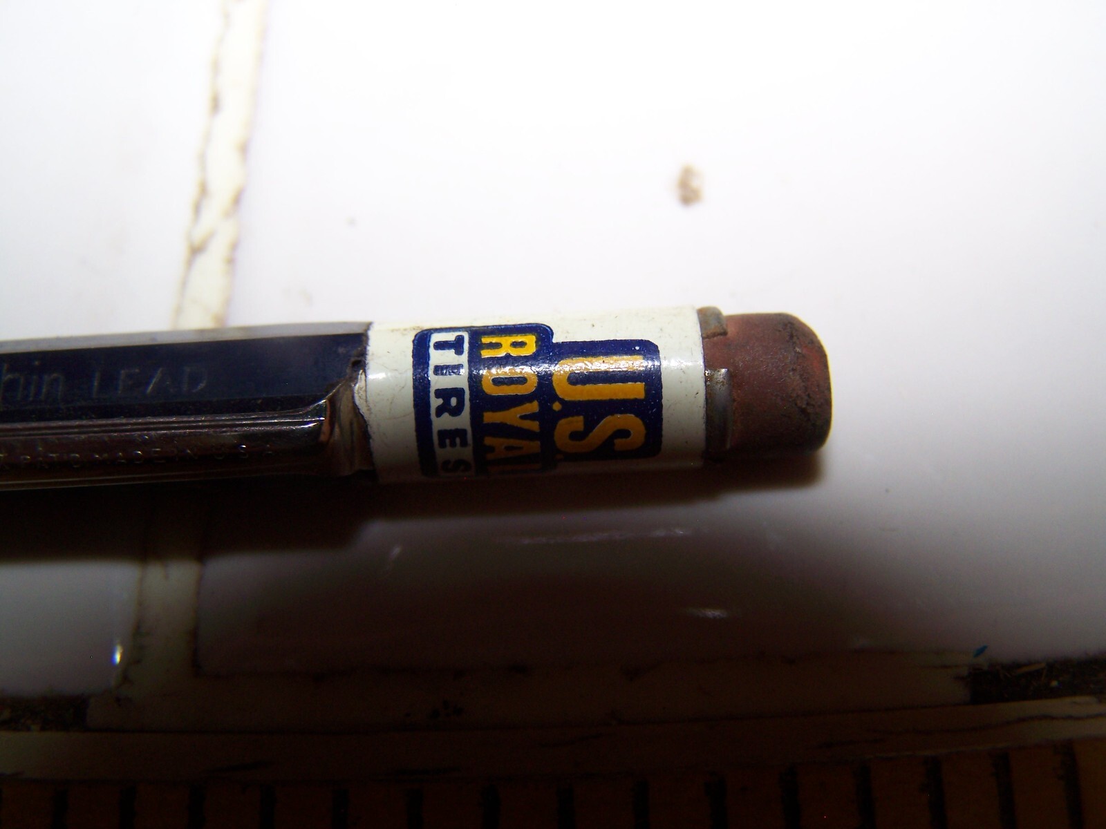 Vintage Autopoint Hex Sided Mechanical Pencil US Royal Tires Top