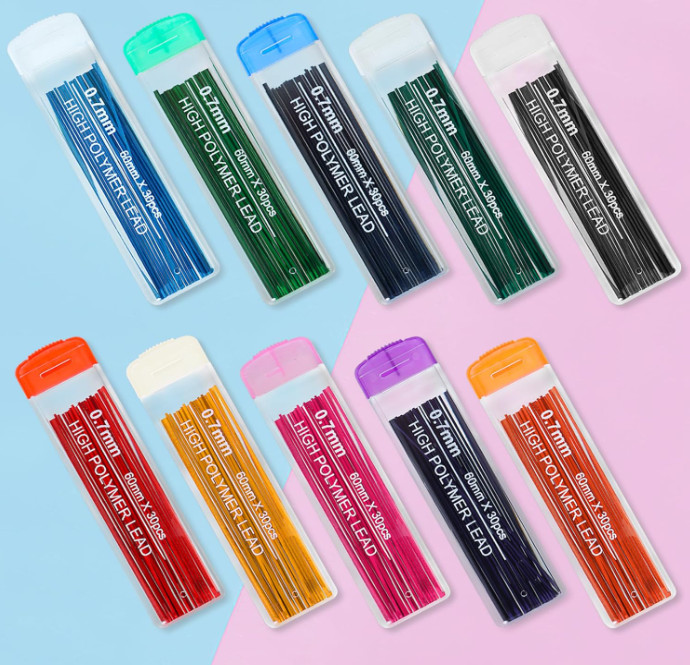 10 Color Lead Refills 300 Pieces Colored Mechanical Pencil Lead Refills for Home
