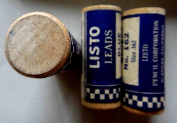 vintage FULL BOX,12 WOOD PKS,LISTO CHINA MARK LEAD~OLD