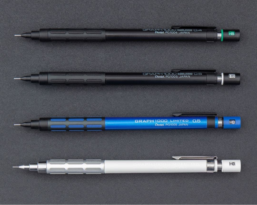 Graph 1000 0.4 0.5 4 piece set Pentel