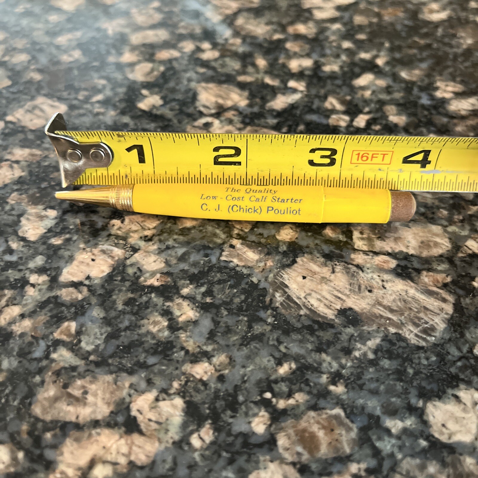 Vintage Mini Mechanical Pencil Advertising Calf Ween -C.J. (Chick) Pouliot