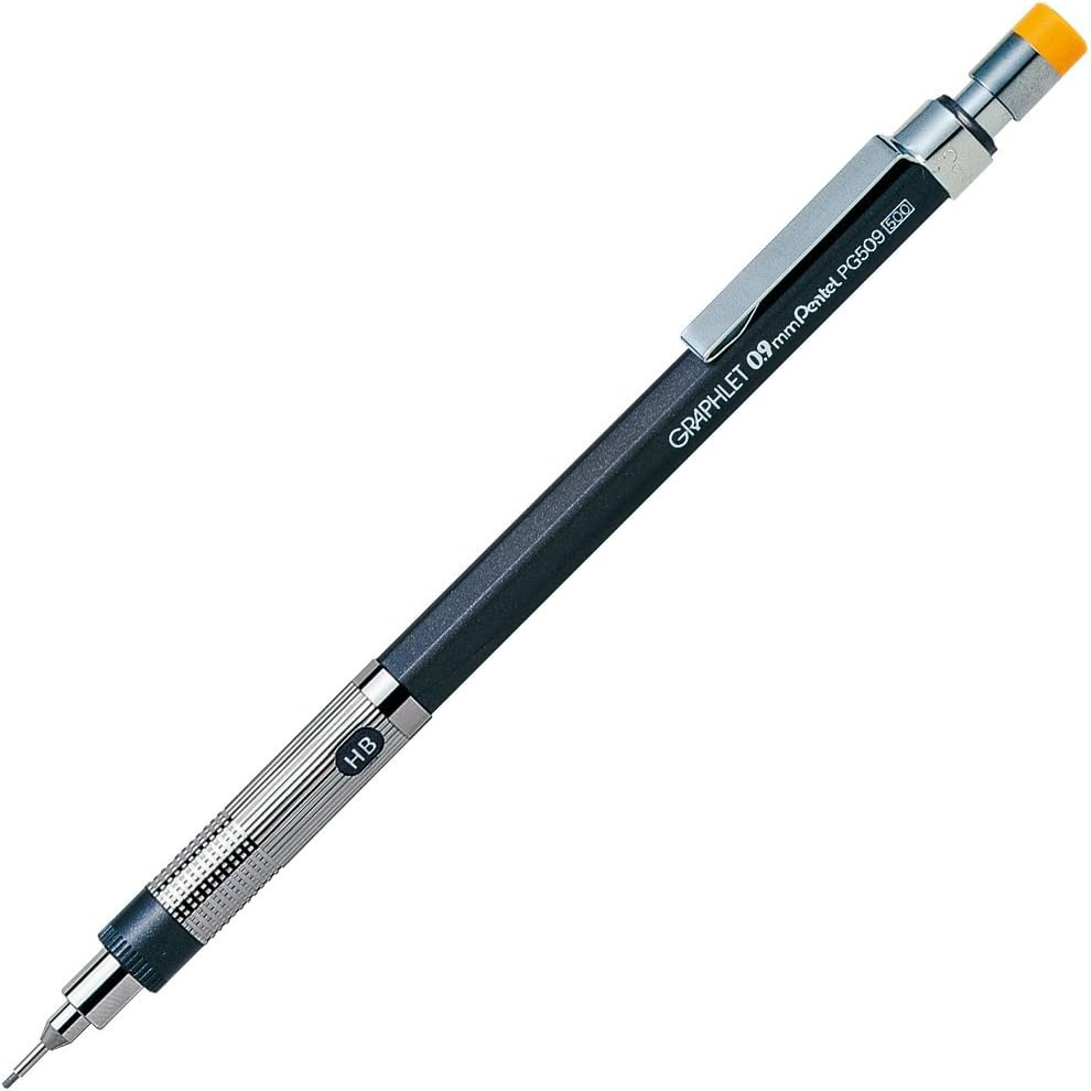 Pentel Graphlet 0.9mm Mechanical Pencil with Roulette Grip and Lead Hardness …