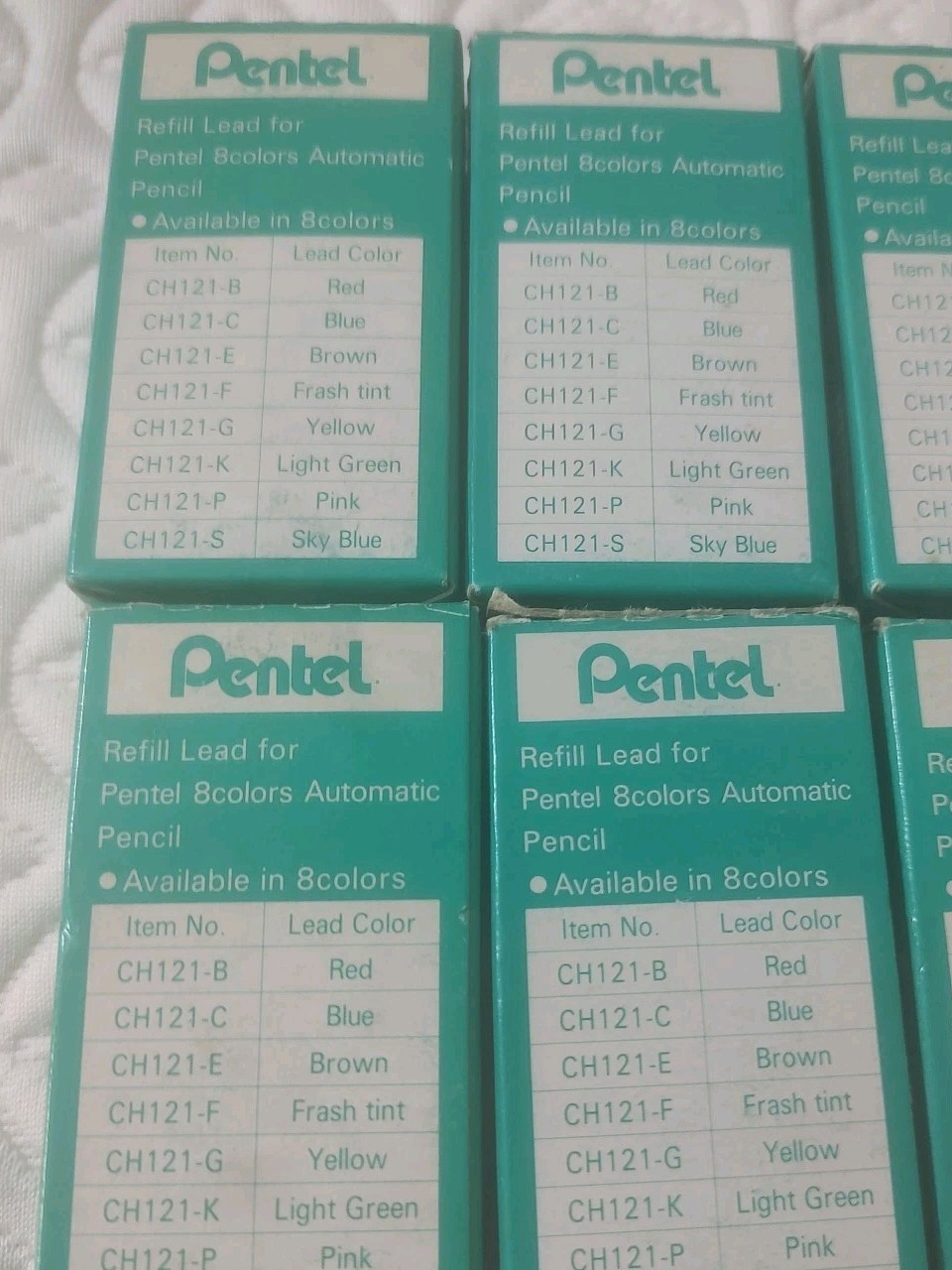 Pentel Refill Lead For Pentel 8 Color Automatic Pencil 2mm x 58mm Open 4PC Tubes