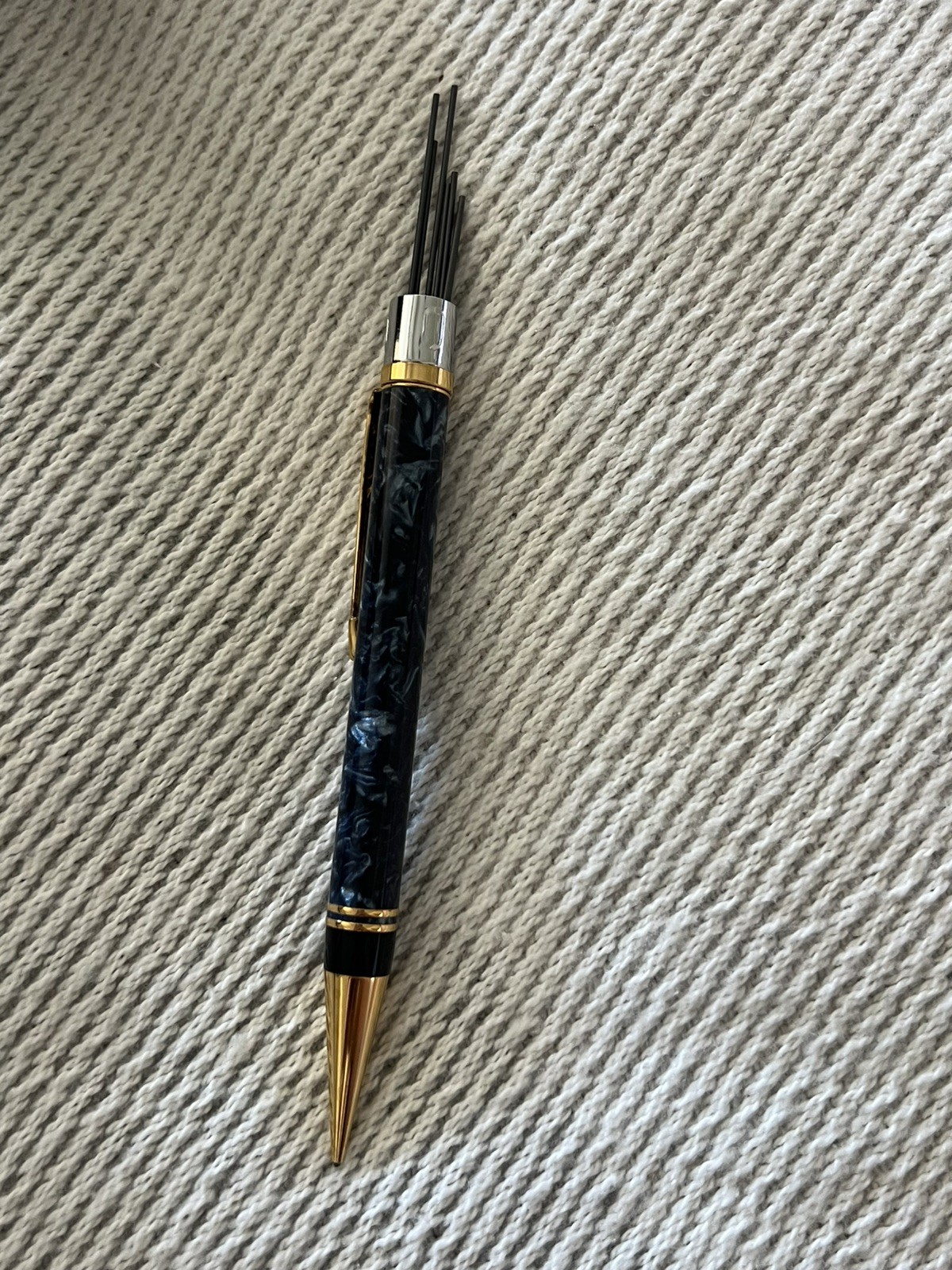 PARKER DUOFOLD CENTENNIAL MARBLE BLUE MECHANICAL PENCIL