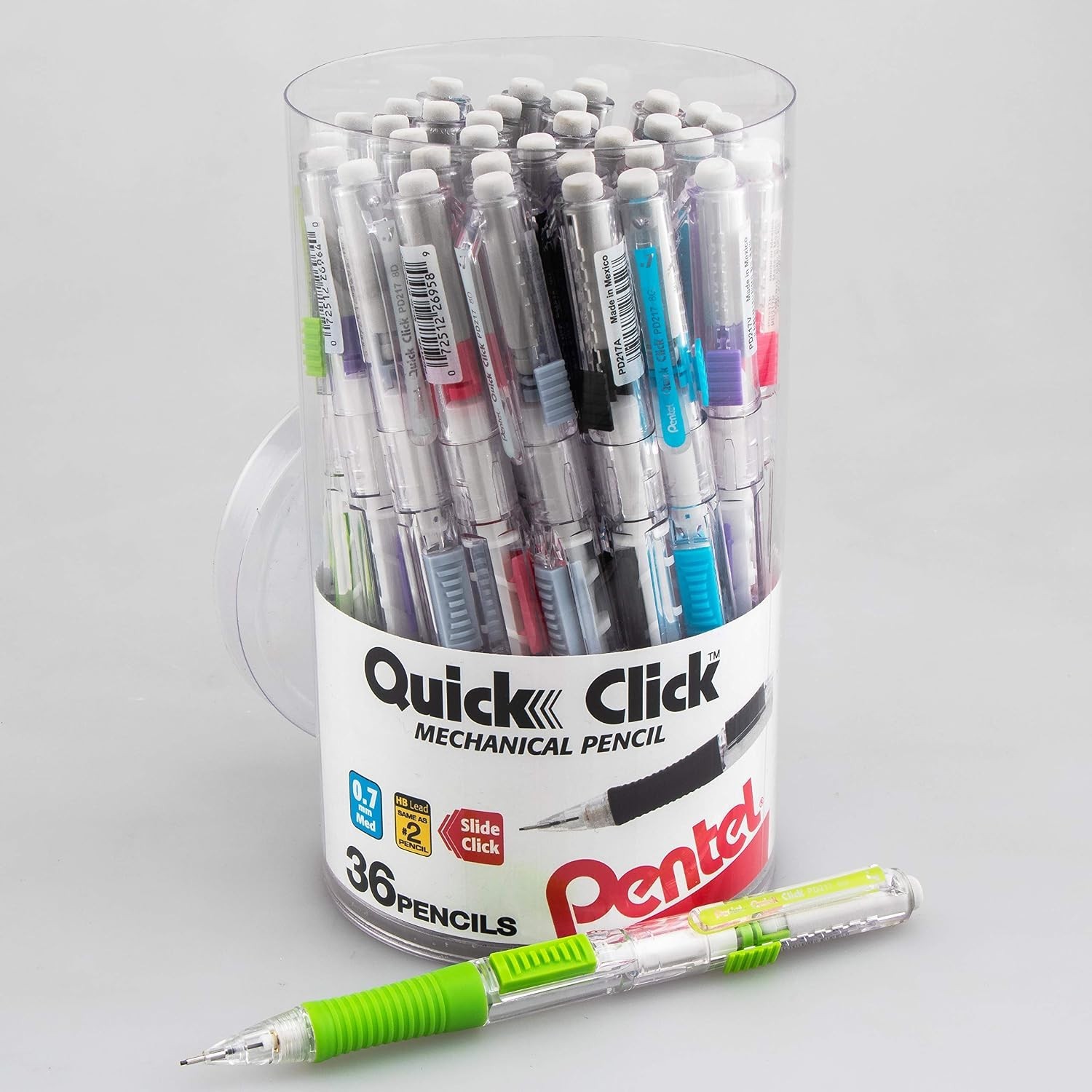 Quick Click Mechanical Pencil, 0.7mm Med Line, Can