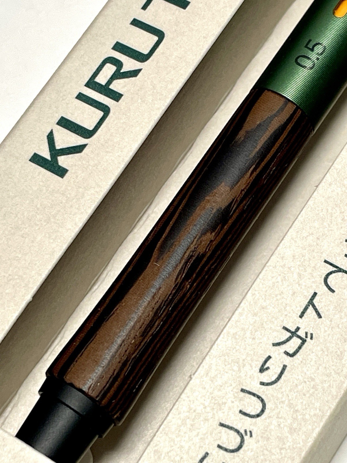 Uni Kuru Toga Wood Mechanical Pencil 0.5mm Forest Green M5-KW Japan New