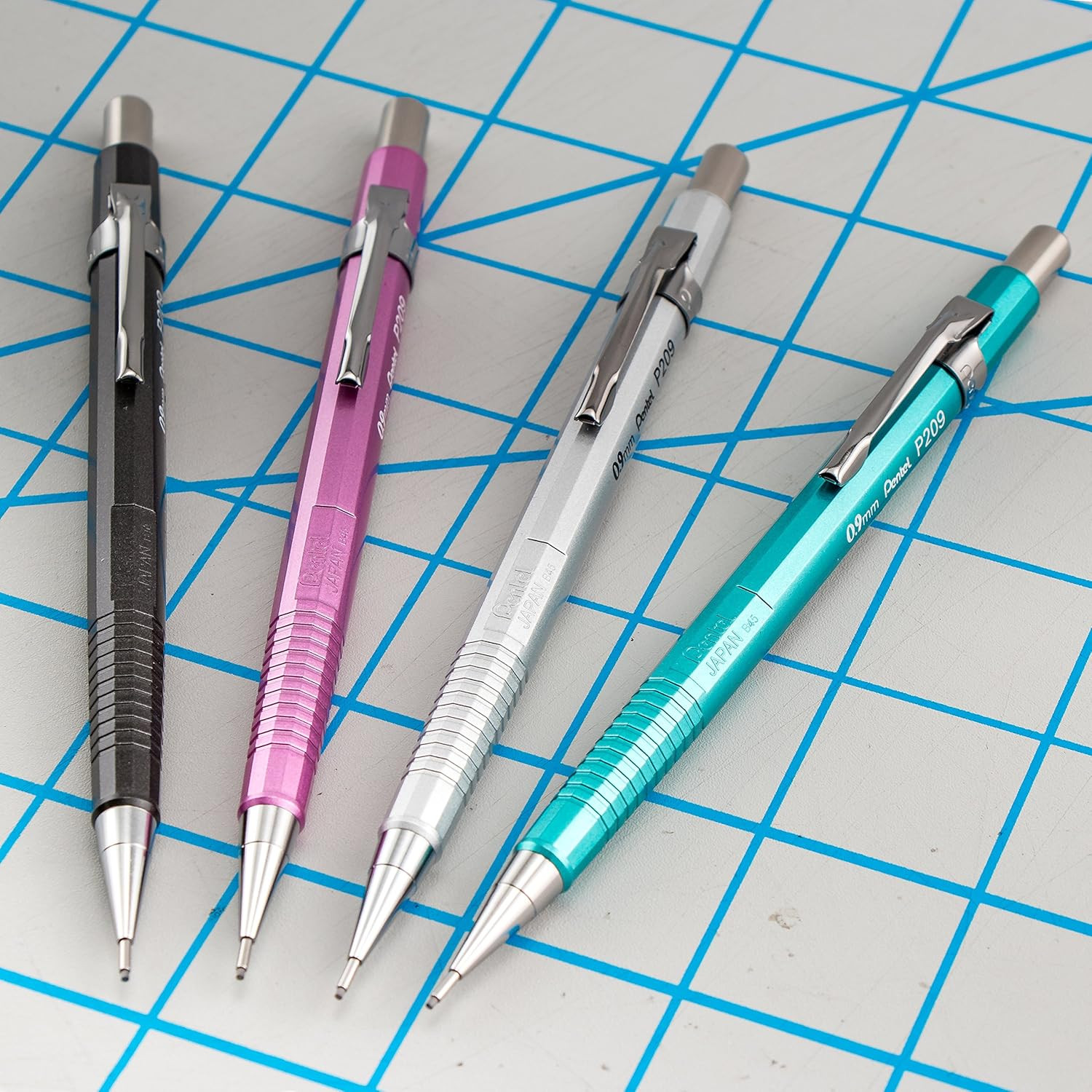 Sharp Mechanical Pencil, (0.9Mm), Metallic Silver Barrel, Box of 12 (P209Z)