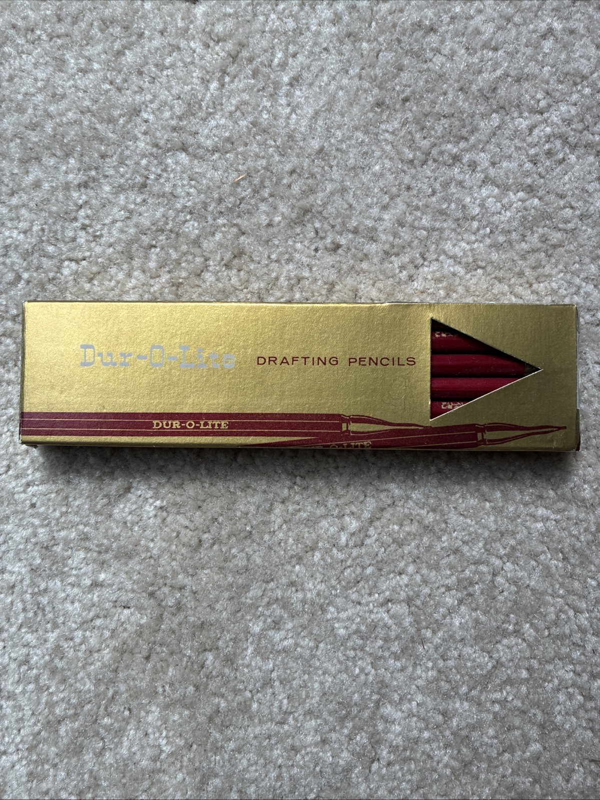 Vtg DUR-O-LITE D-1 No Sharpening Pencils Film King Box of 12 NOS Made in USA