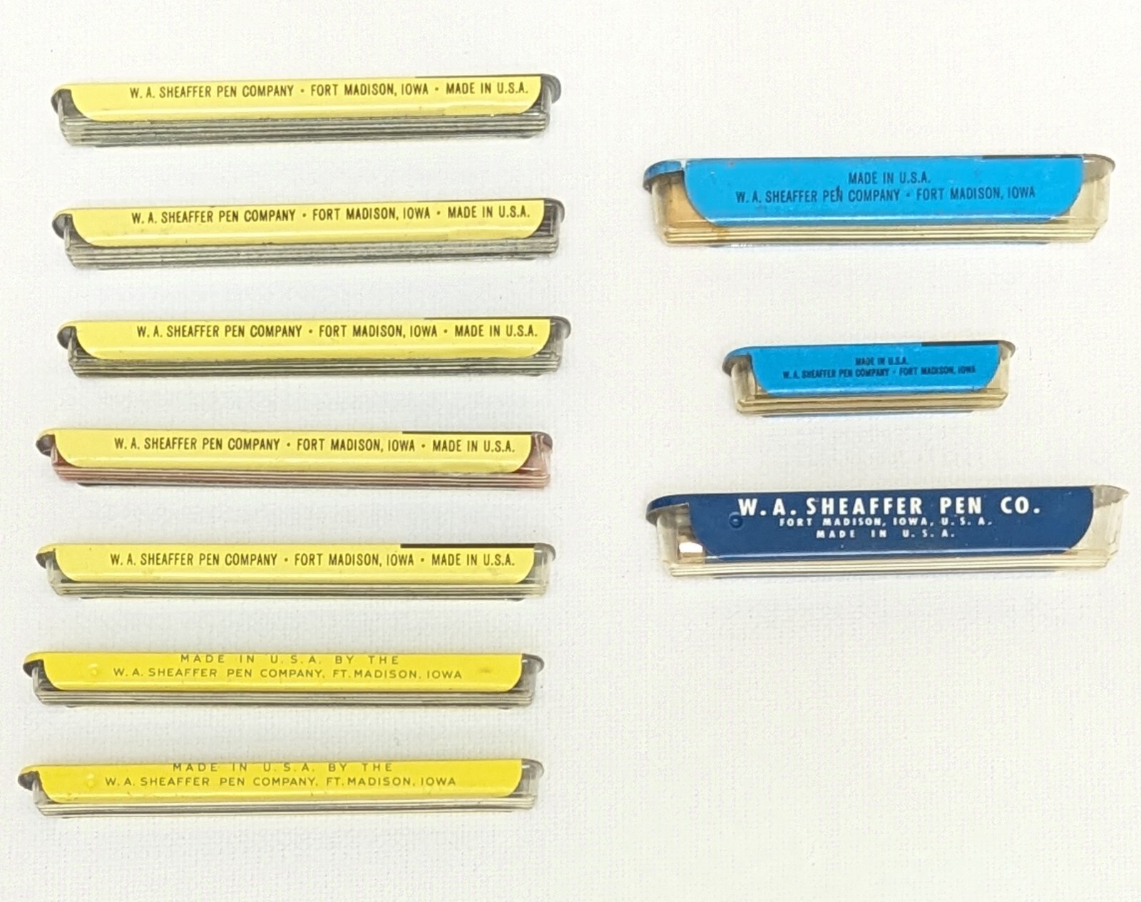 Vintage SHEAFFER Mixed LEAD Lot For Mechanical Pencil Red Black Eraser Tins