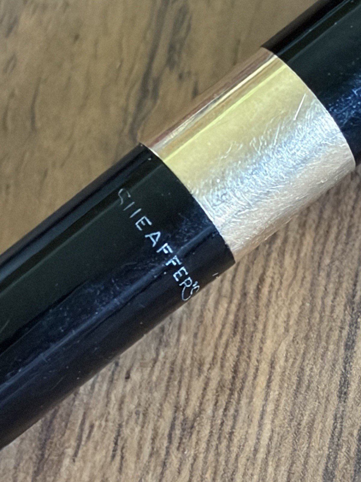 Vintage white dot Sheaffer Mechanical Pencil, Black w/ Gold Trim – Functional