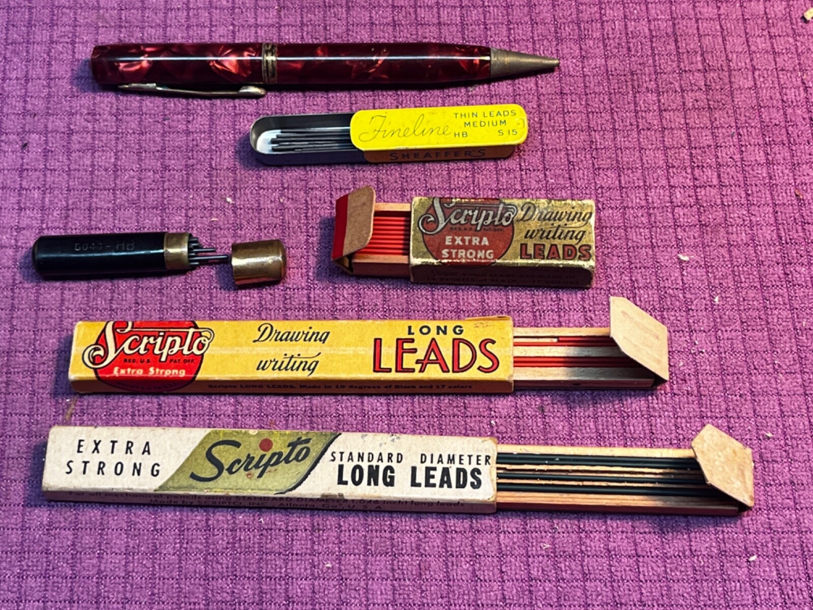 Vintage Lot of Assorted Leads, And Mechanical Pencil.