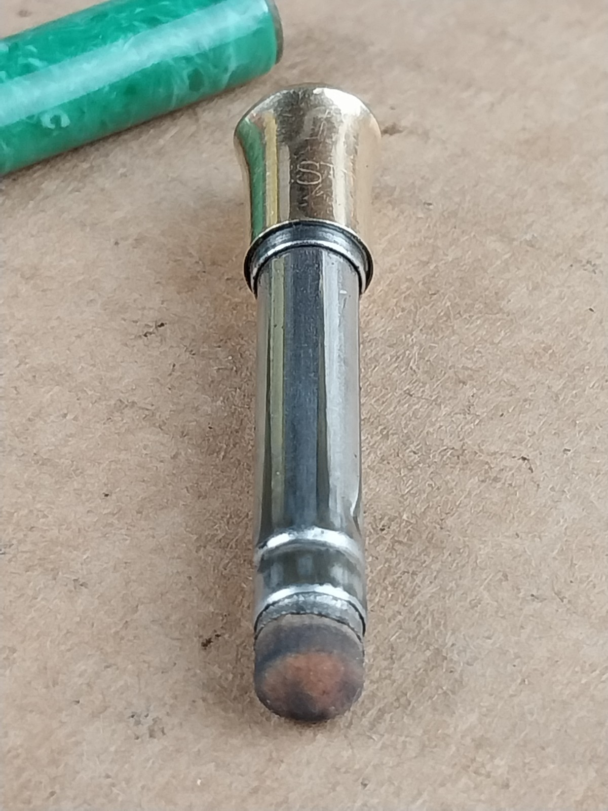 1920s Sheaffer’s Jade Green Life Time Mechanical Pencil Gold Trim Works