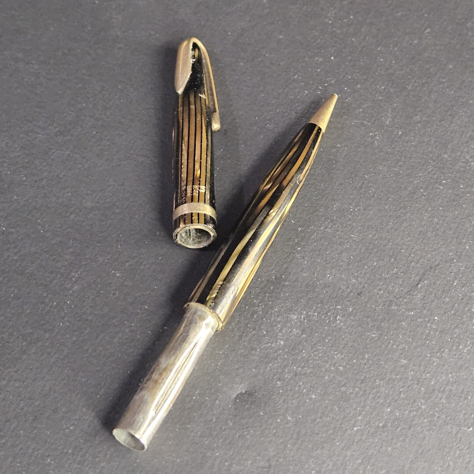 Vintage Brown 40s Sheaffer 400 Twist Mechanical Pencil Celluloid Gold Trim
