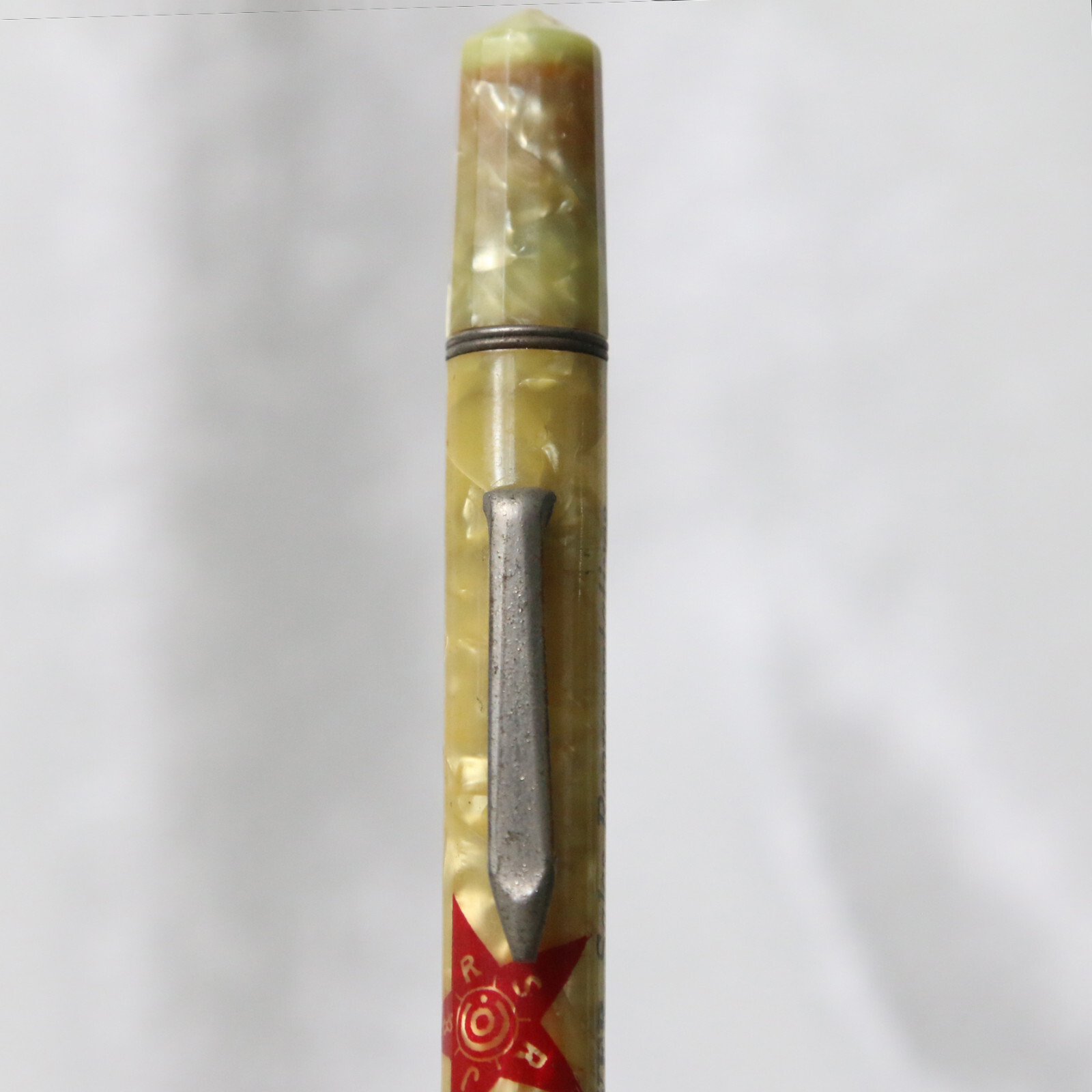 VTG 1930s DUR-O-LITE Cracked Ice STAR SHOES Logo Kansas Advert Mechanical Pencil