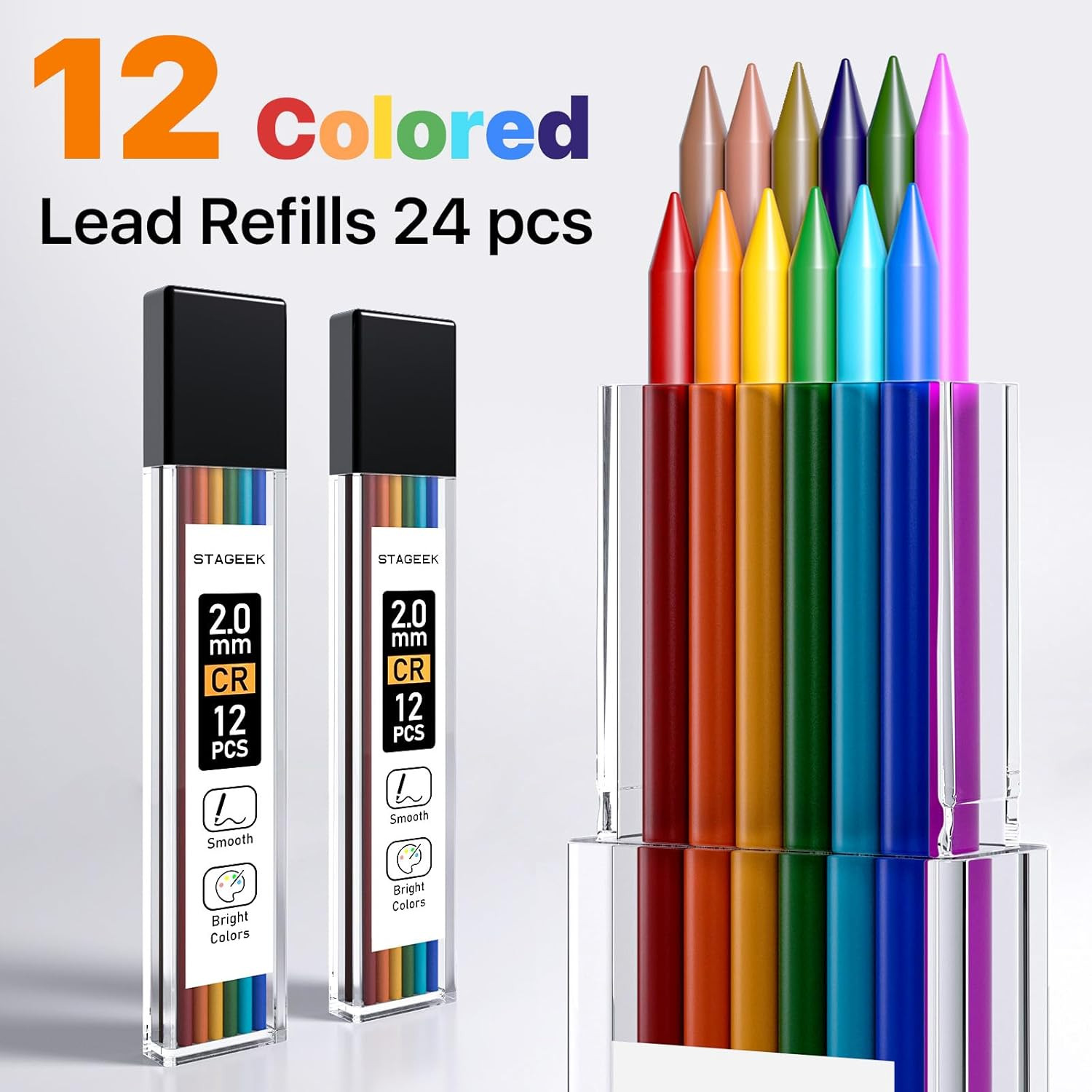 35Pcs Art Mechanical Pencil Set with Case, 0.5 0.7 0.9 2.0 Graphite Metal Drawin