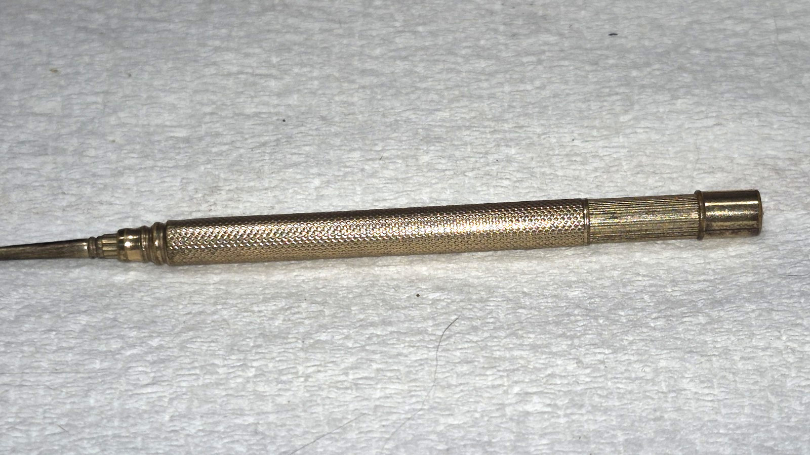 Unmarked Victorian Era Gold (Plated?) Extending Working Pencil in Original Box?