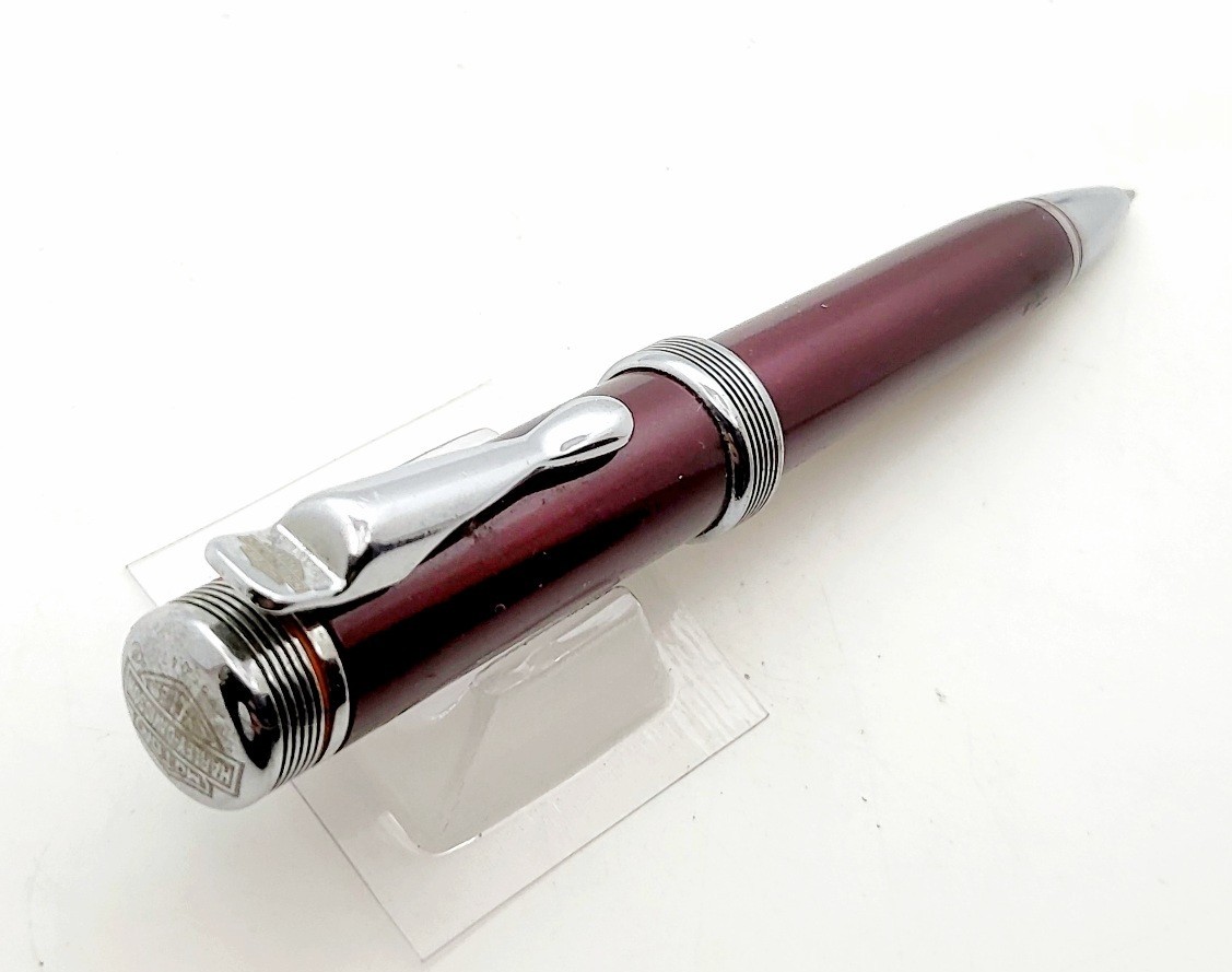 HARLEY DAVIDSON By STYPEN-PENCIL PEN-METALLIC-RED ROUGE VERNISH LACQUER & CHROME