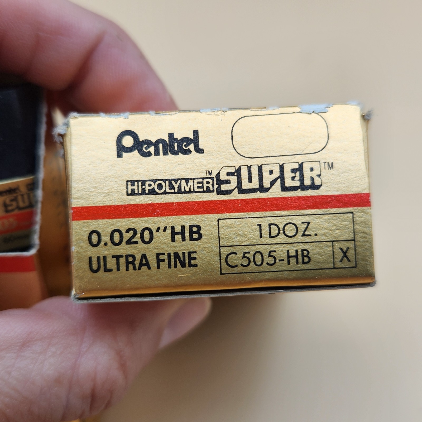 Pentel Hi Polymer Super Refill Leads .5mm HB Vintage Mechanical Pencil 14 Tubes