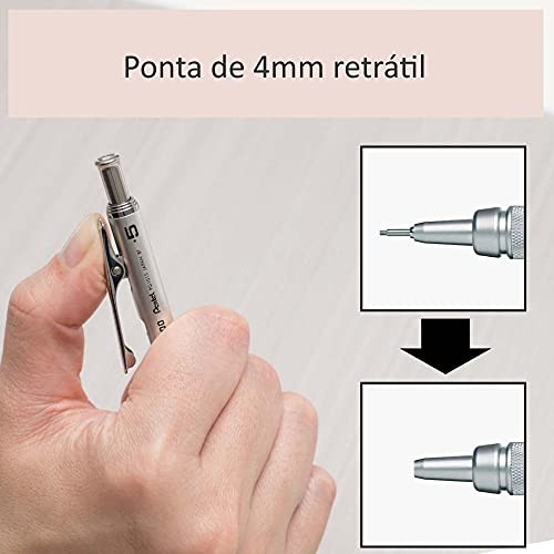 Pentel Graph Gear 1000 Mechanical Drafting Pencil 0.9mm PG1019 Silver Japan NEW