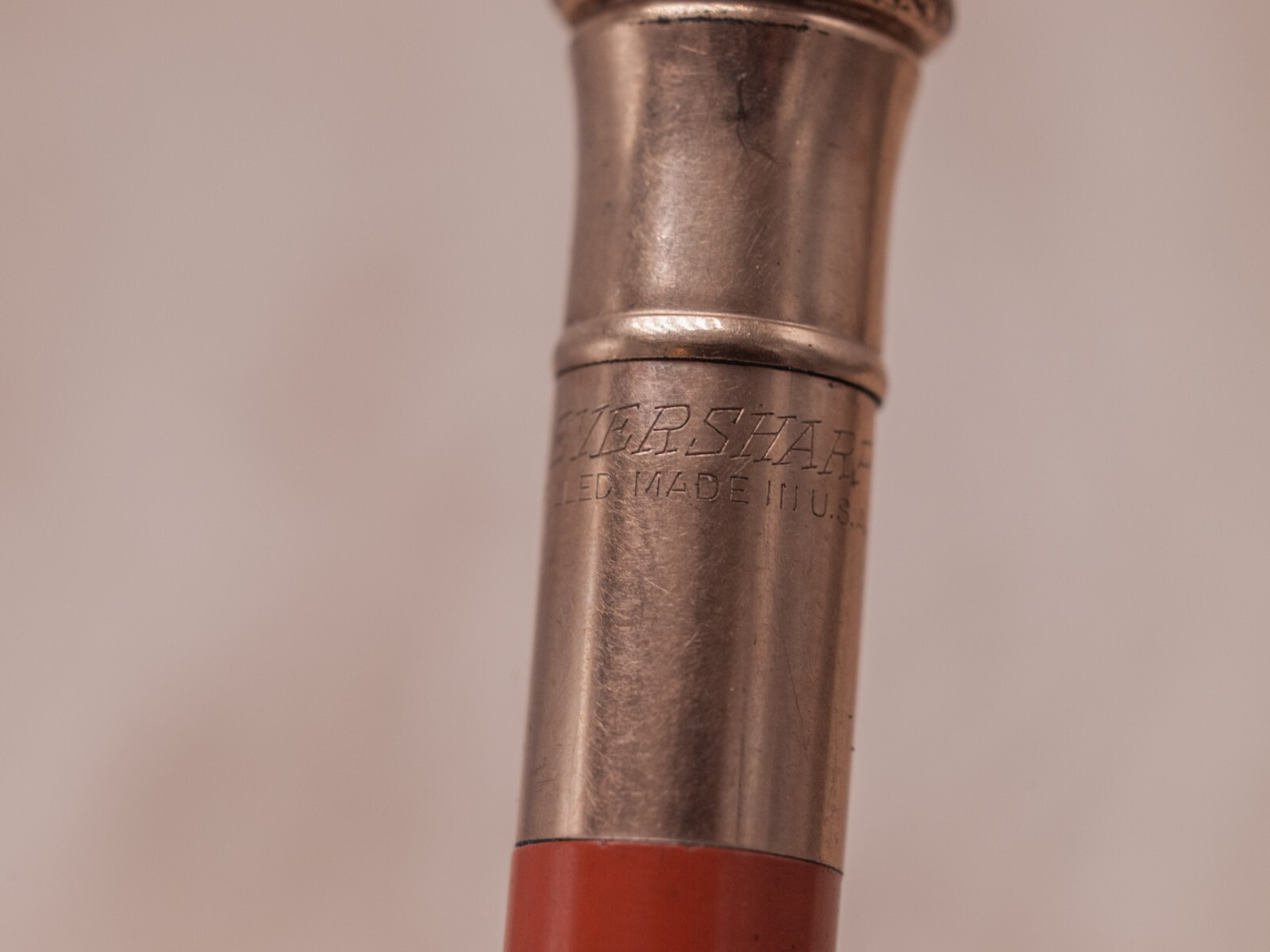 1920s – Wahl Eversharp Orange Mechanical Pencil GF Trim 5.25″ x 0.4″
