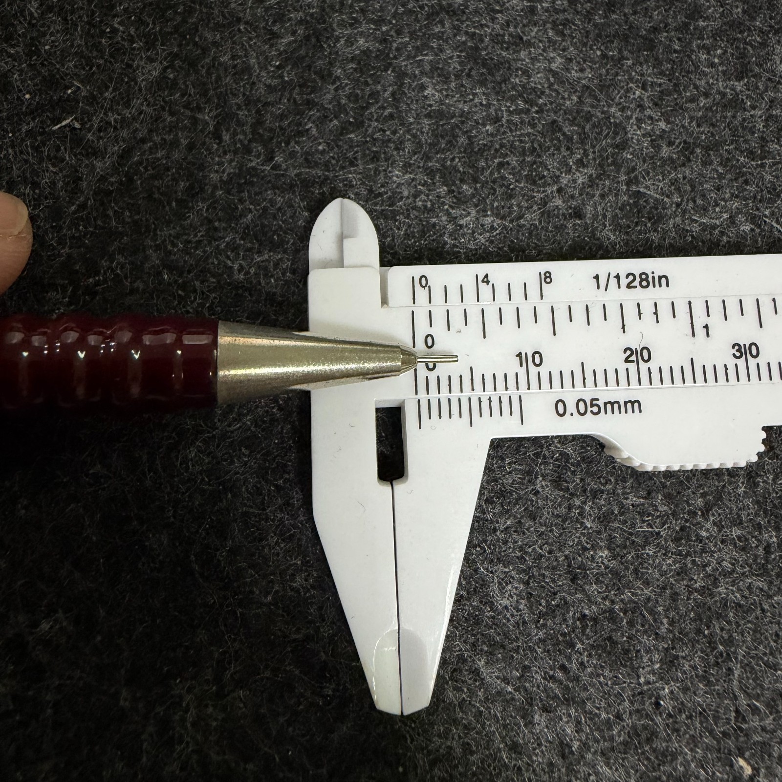 Rare 1980s rOtring T 0.3mm Burgundy Gen 1 Half-Sliding Sleeve Pencil Used