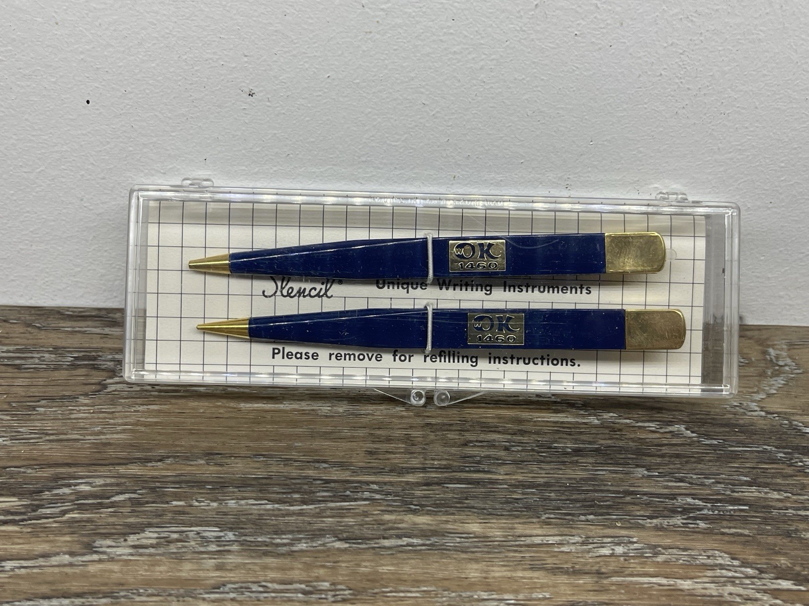 Vintage Slencil Pen and Pencil Set NIB AM Radio Advertising WOK 1460