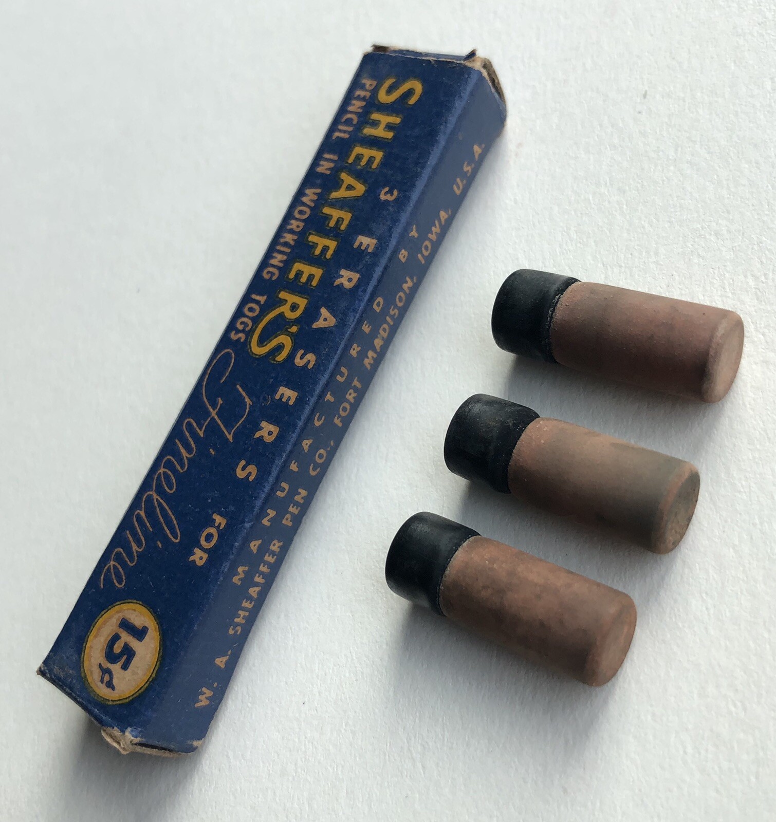 Vintage Sheaffer Fineline Mechanical Pencil Erasers NOS 3 Per Sleeve USA